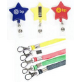 2-in-1 Star Retractable Badge Holder with Lanyard
